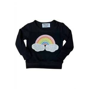 NEW ROCK CANDY kids' rainbow long sleeve top in black